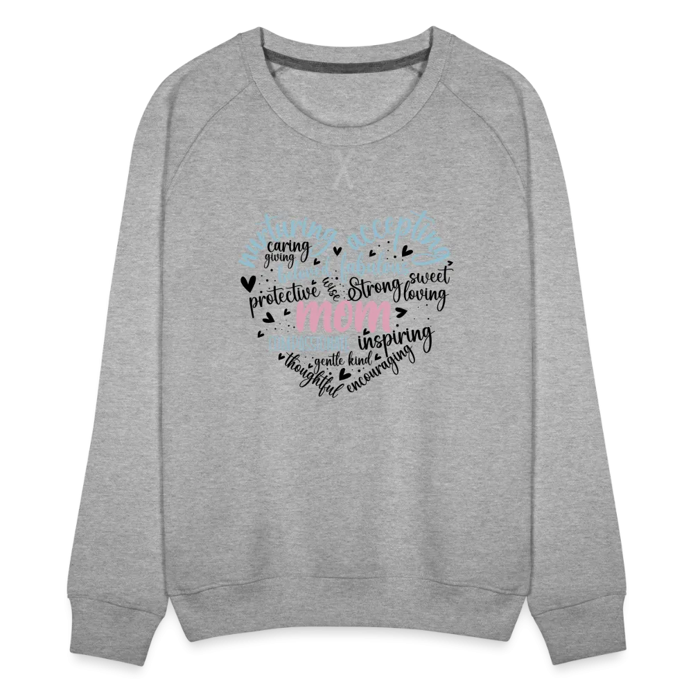 Mom Word Art Heart Women’s Premium Sweatshirt