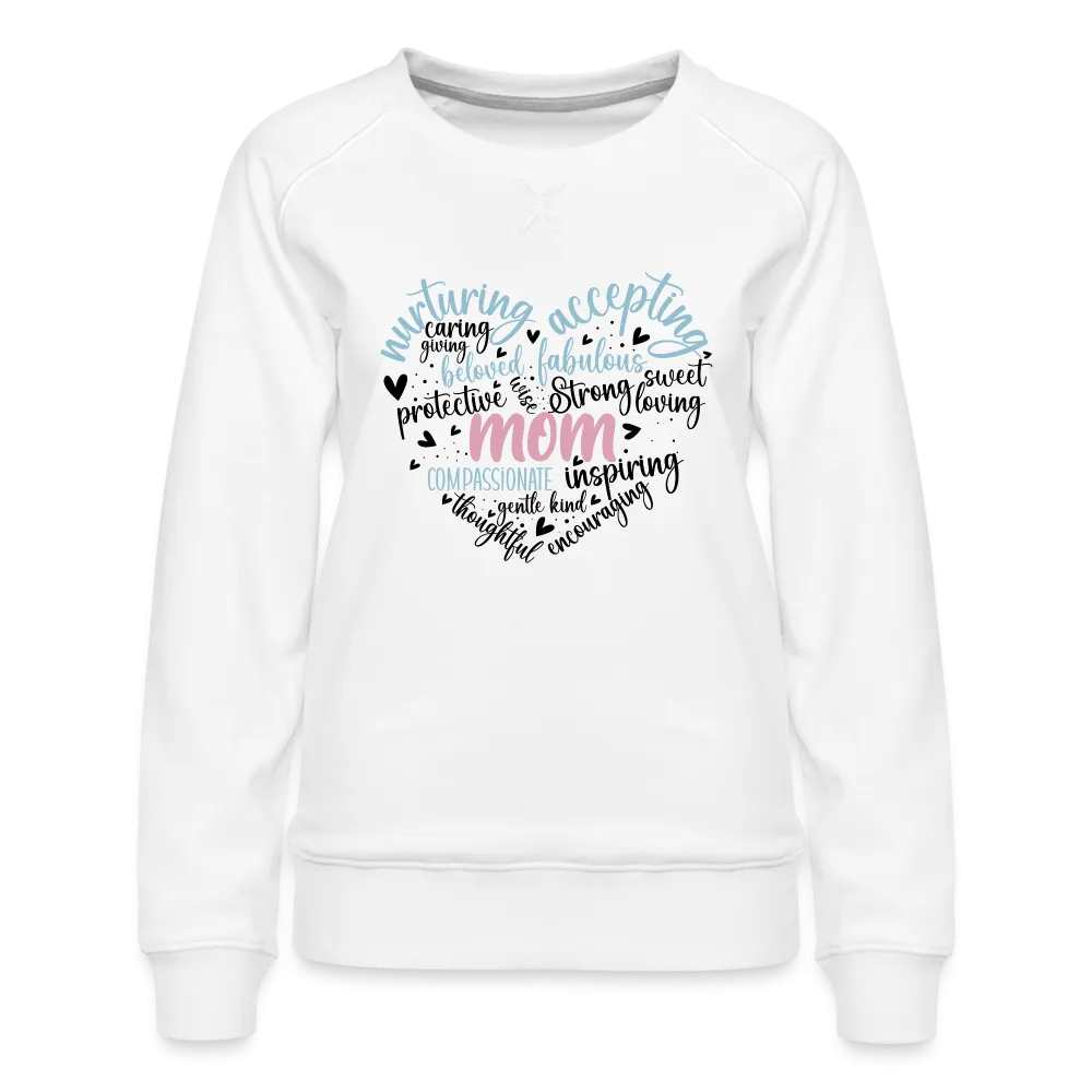 Mom Word Art Heart Women’s Premium Sweatshirt
