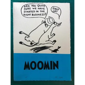 Moomin Art Print Right Business Blue
