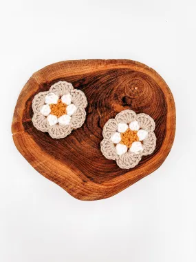 Mustard Granny Square Car Coasters