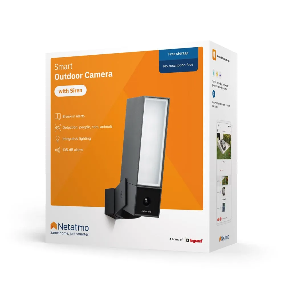 Netatmo Presence mit Sirene (Schwarz)