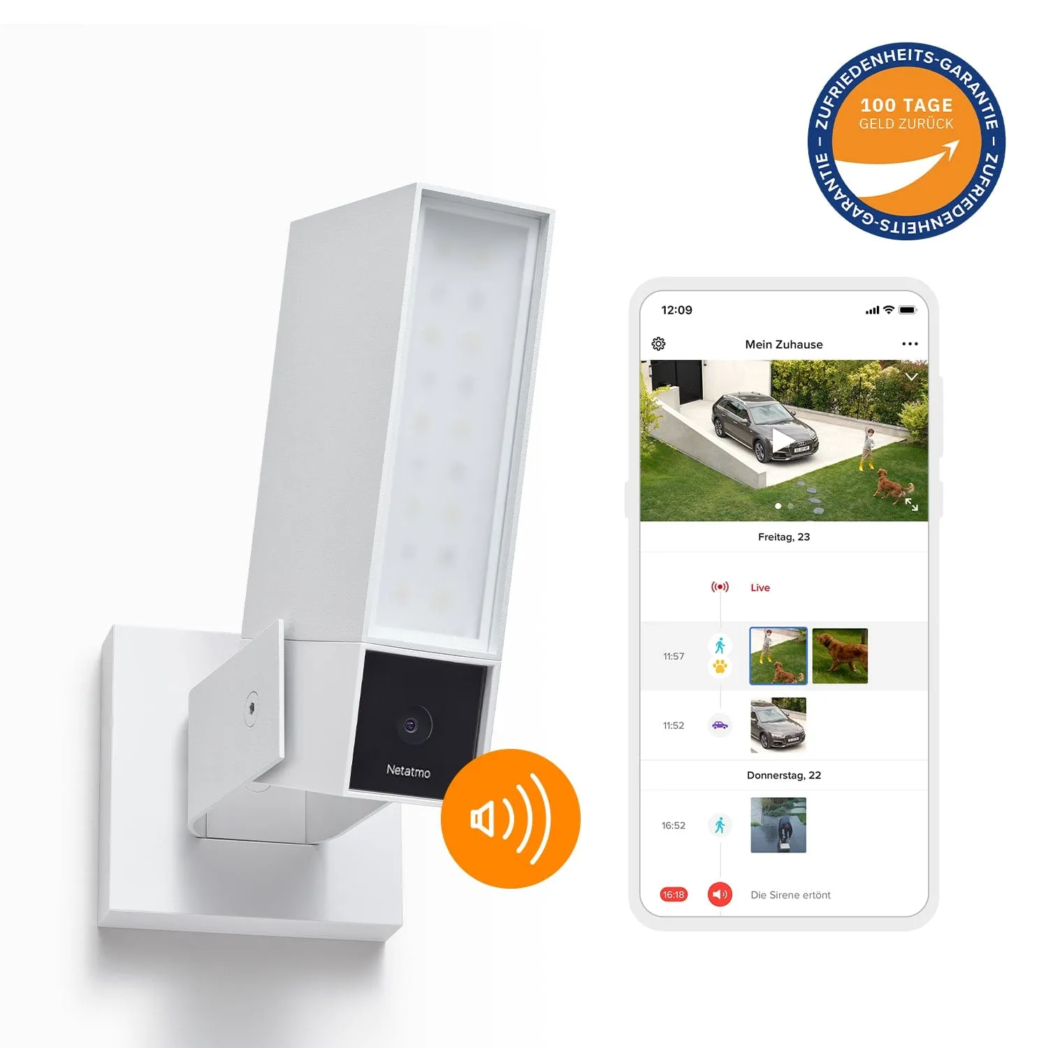 Netatmo Presence mit Sirene (Weiss)