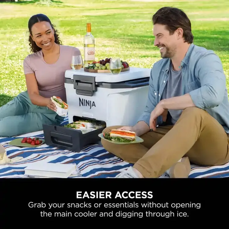 Ninja FB131UKWH FrostVault 30QT/28L Hard Drinks Cooler Box with Dry Zone, Cloud White