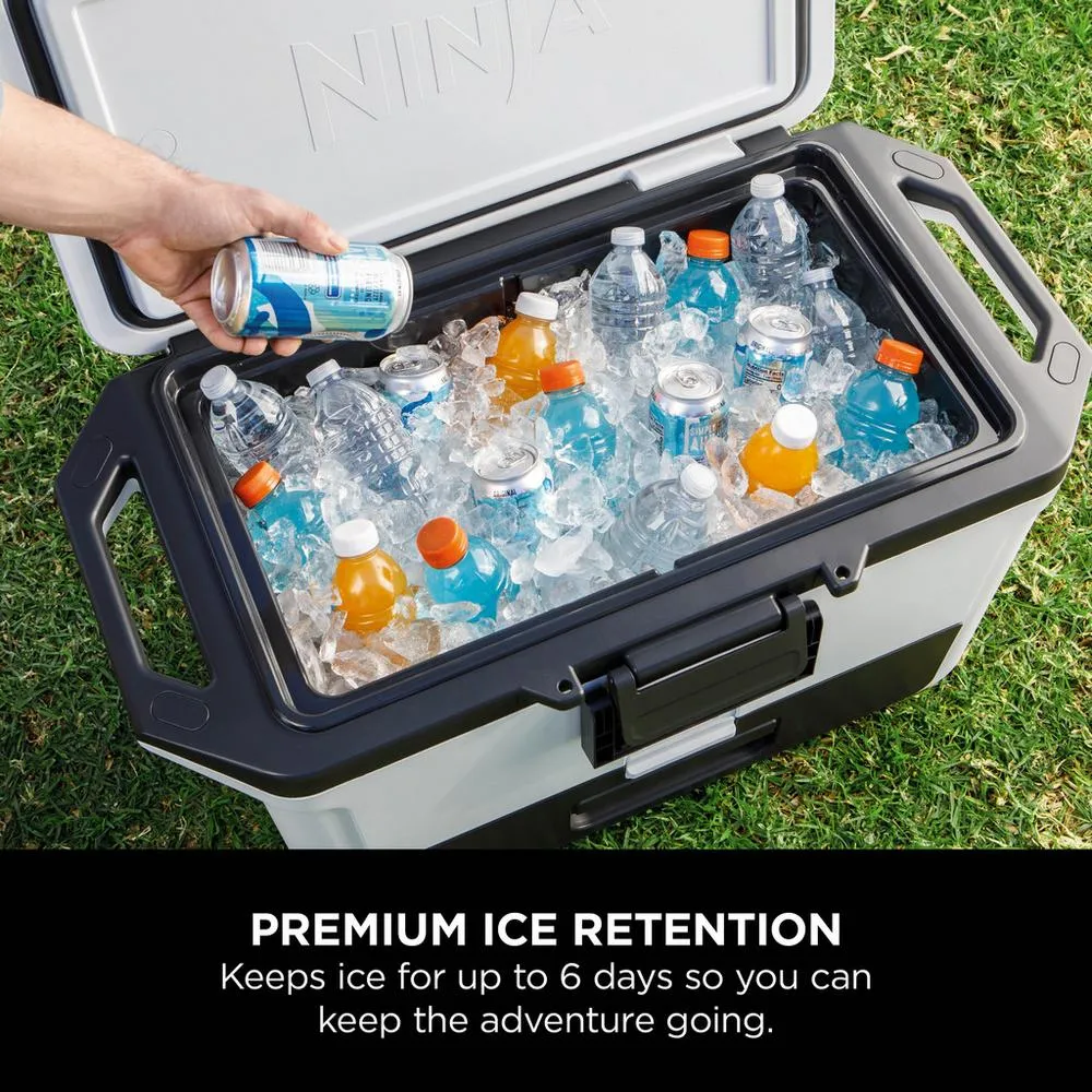 Ninja FB151UKWH FrostVault 50QT 47L Hard Cooler with Dry Zone Cloud White