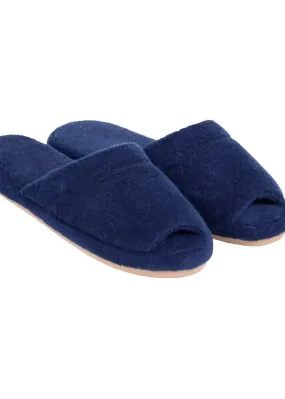 Pantufa Mel Toalha Marinho