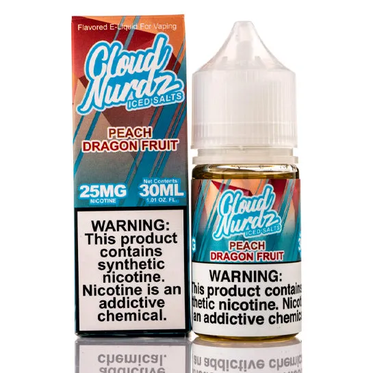 Peach Dragon Fruit Iced Salt - Cloud Nurdz E-Juice