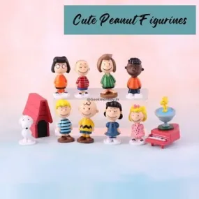 Peanuts Figurines (Set of 12) Cake Toppers