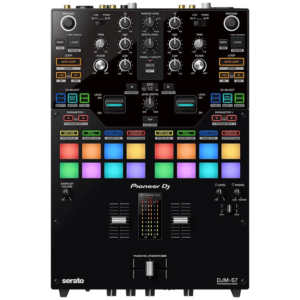 Pioneer DJMS7 Scratch-Style 2-Channel Performance DJ Mixer for Serato DJ Pro
