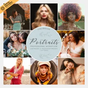 Portraits Professional Workflow Lightroom Presets for Mobile & Desktop