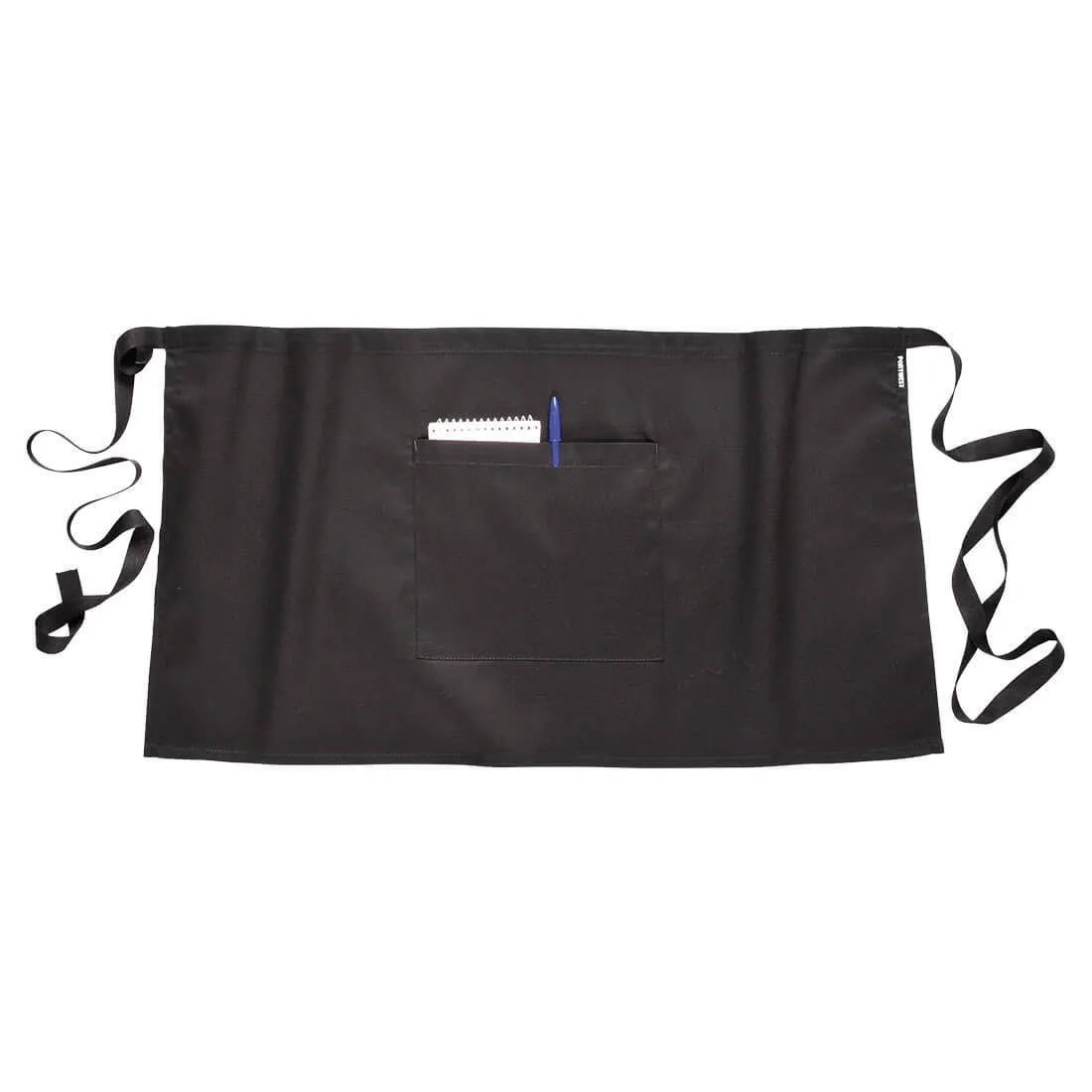 Portwest Waist Safety Apron with Large Pocket - Black