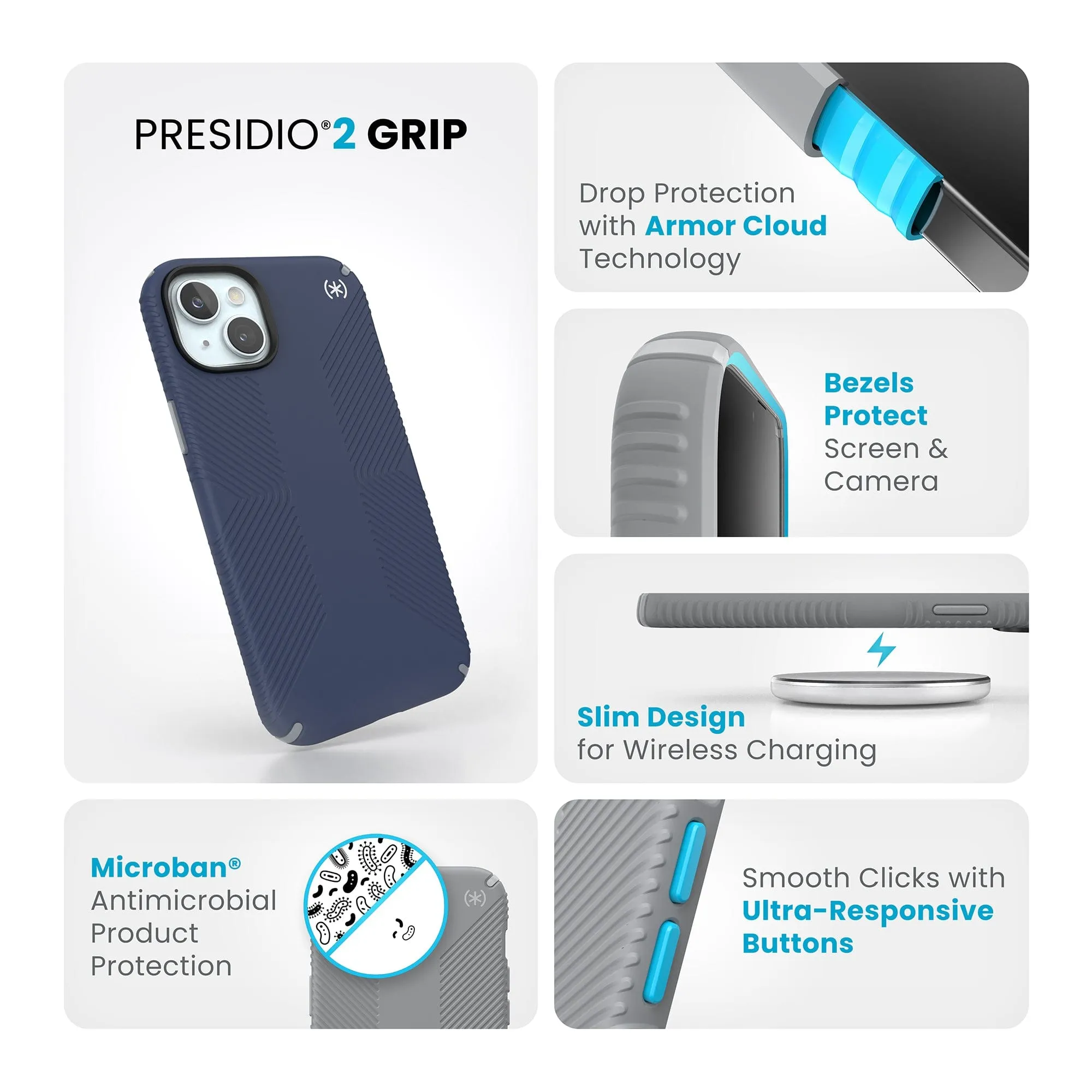 Presidio2 Grip iPhone 15 Plus Cases
