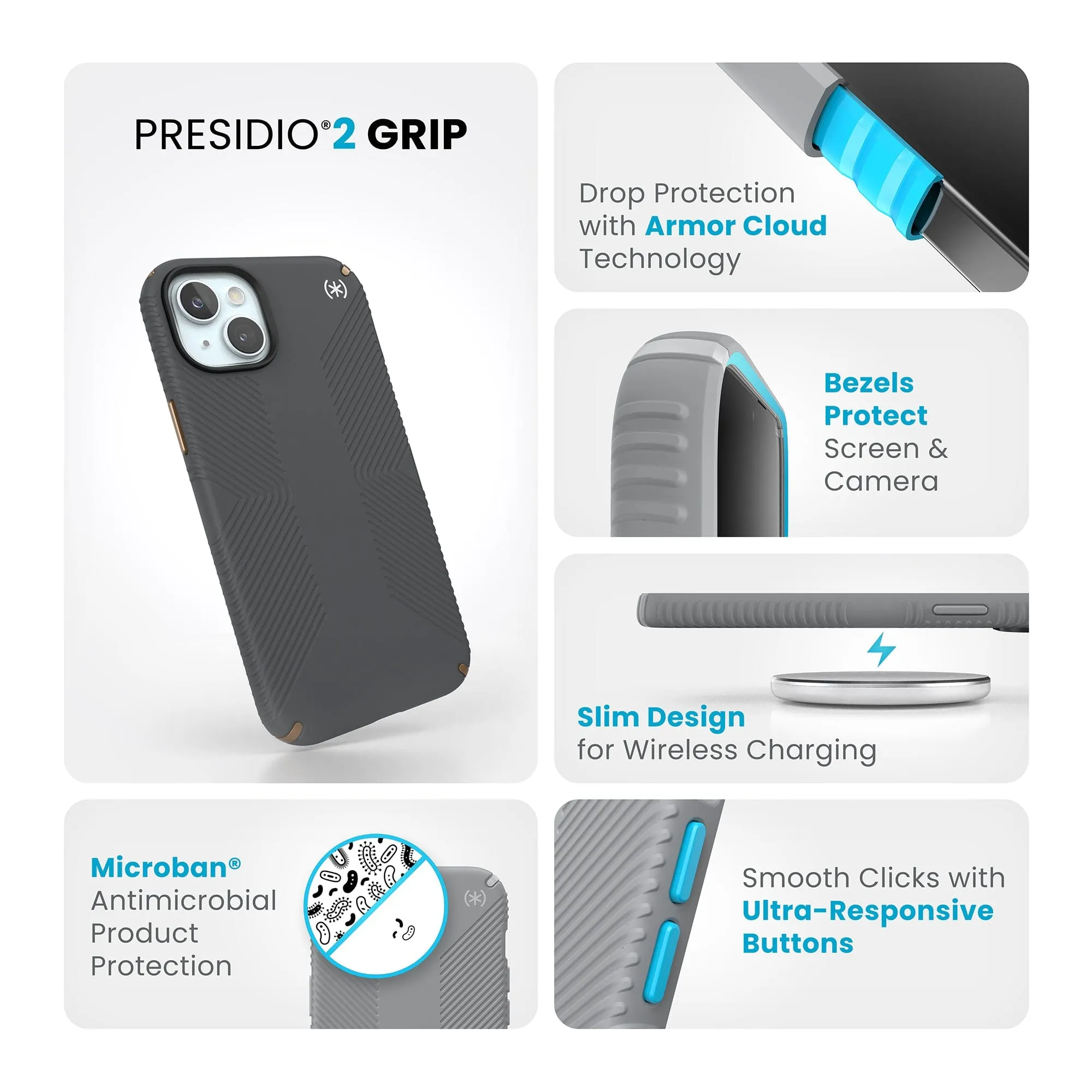 Presidio2 Grip iPhone 15 Plus Cases