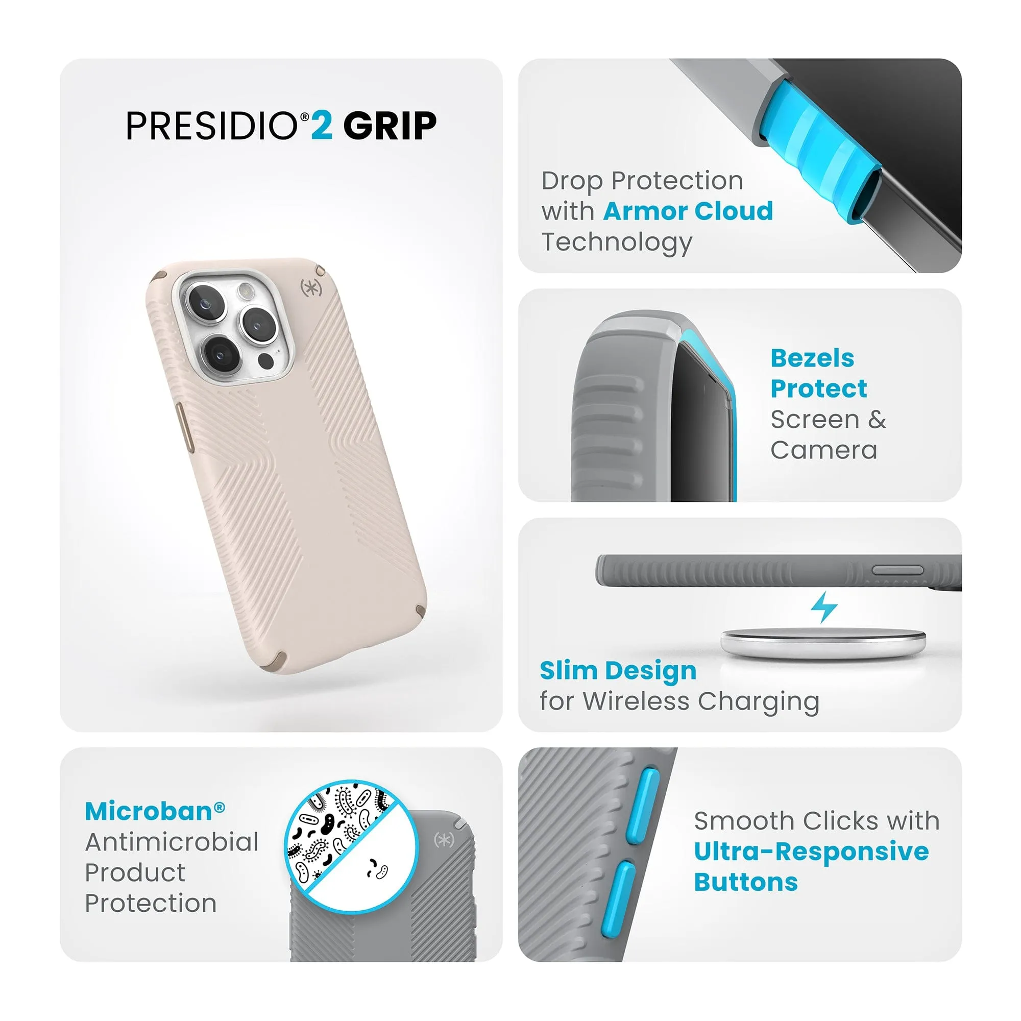 Presidio2 Grip iPhone 15 Pro Cases