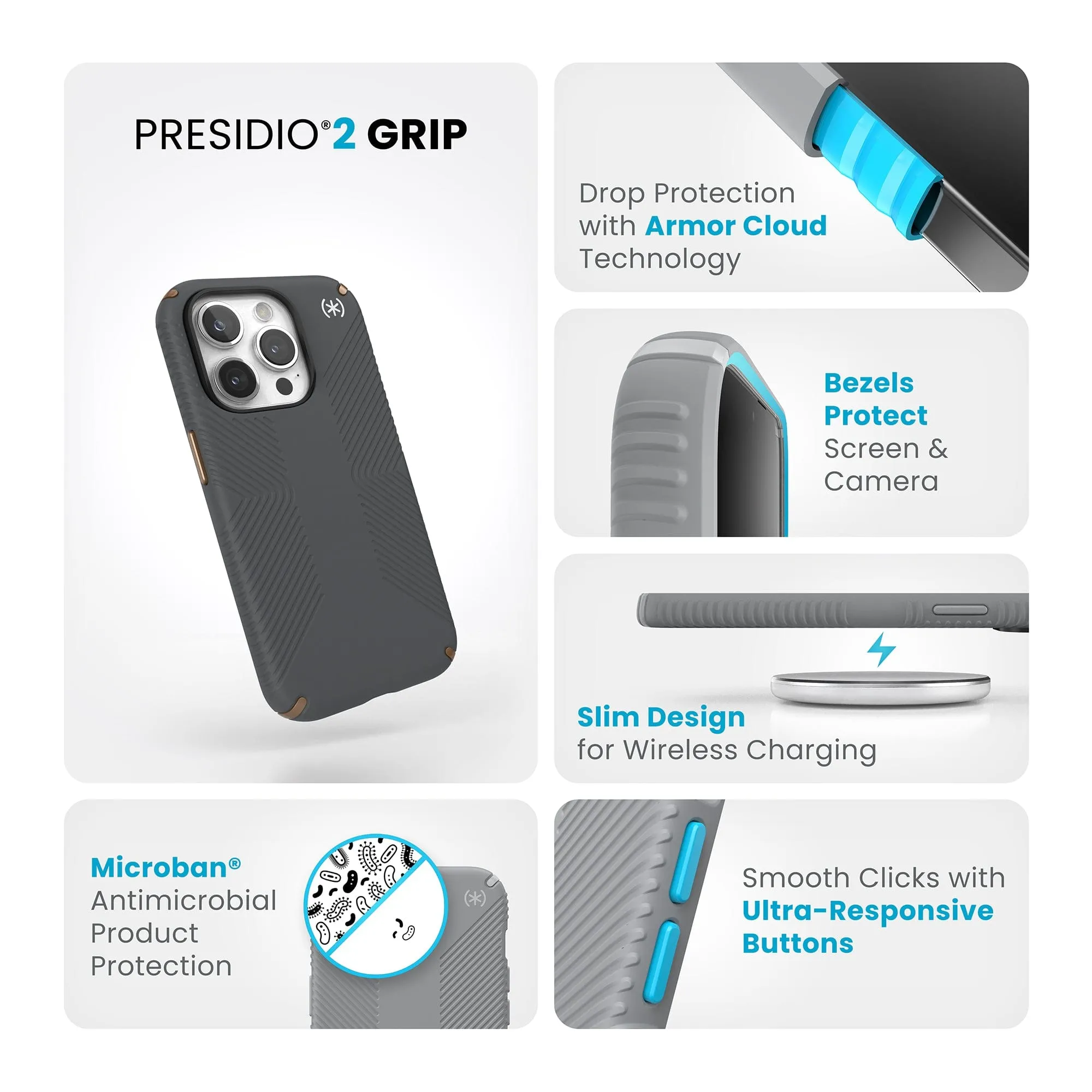 Presidio2 Grip iPhone 15 Pro Cases