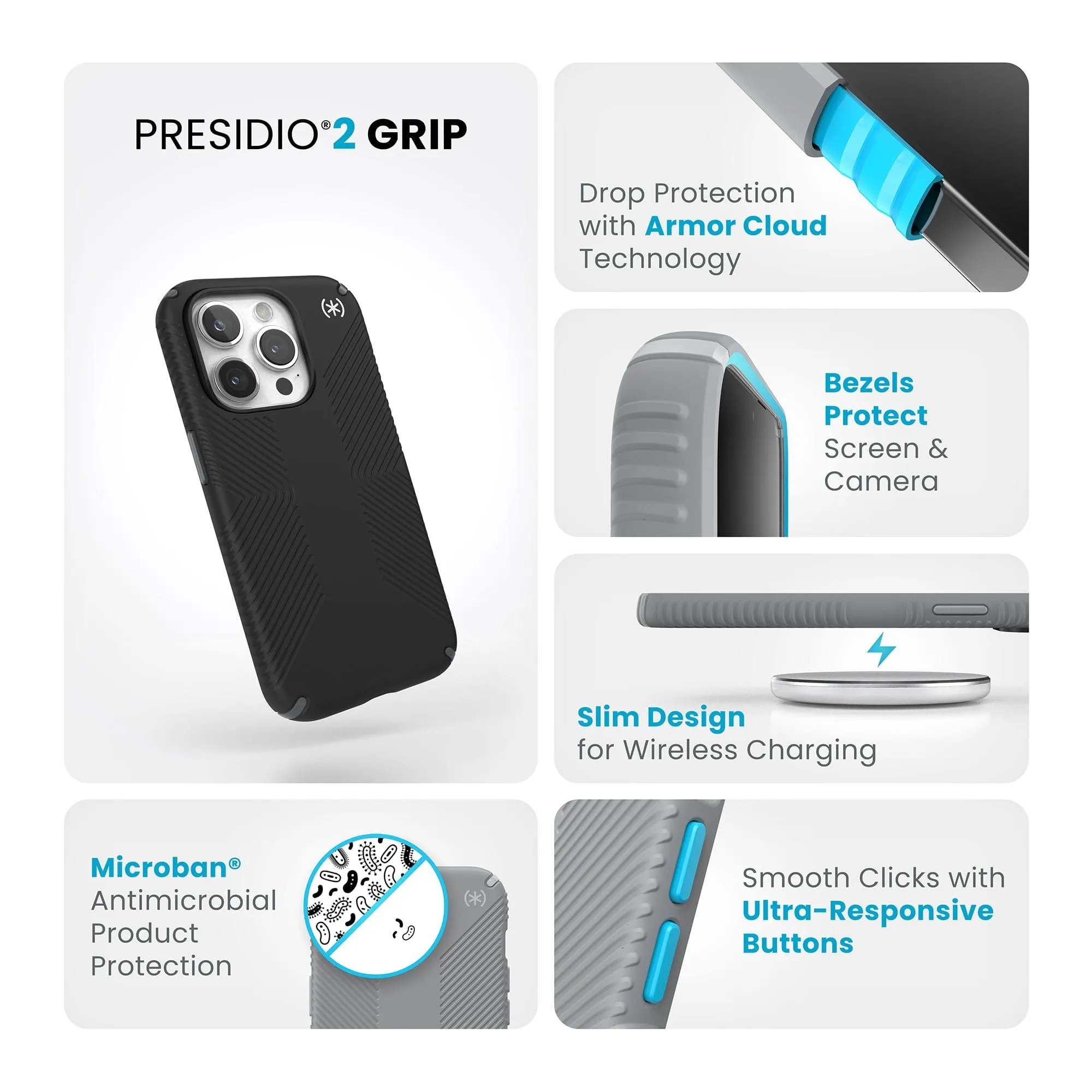 Presidio2 Grip iPhone 15 Pro Cases