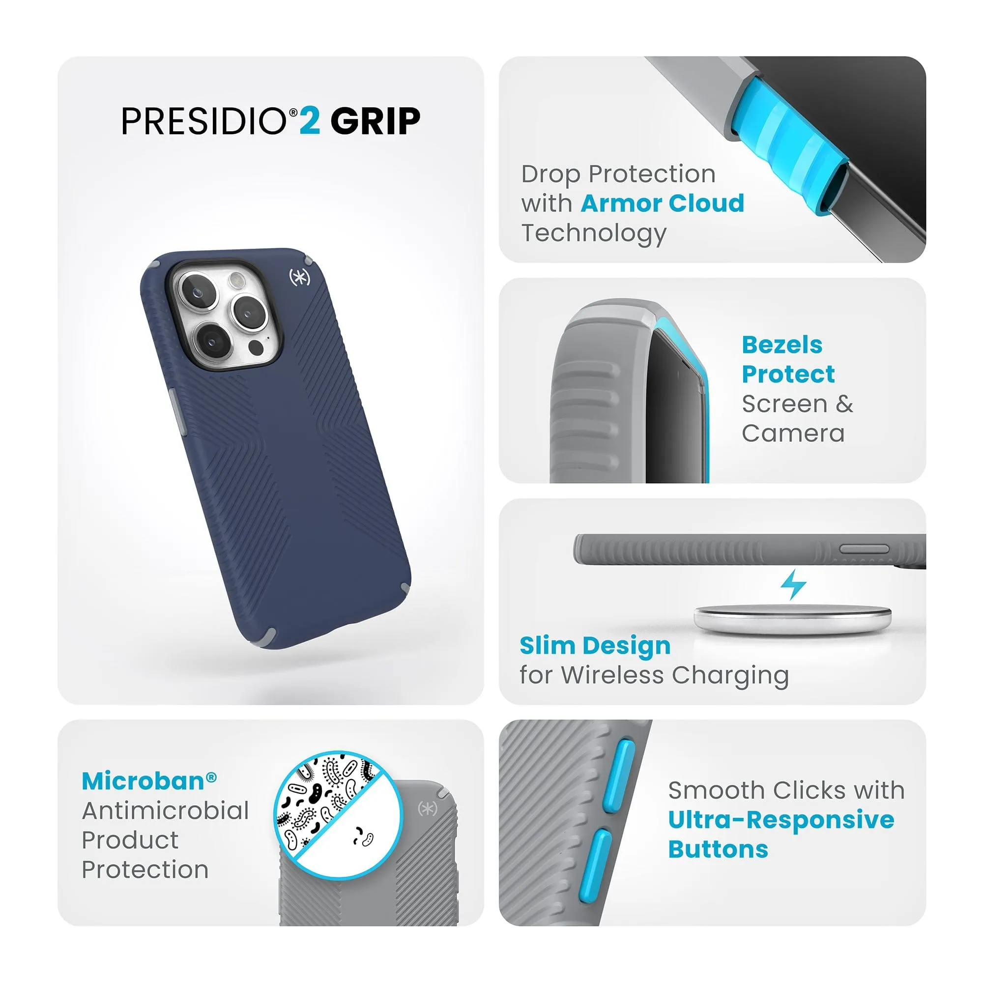 Presidio2 Grip iPhone 15 Pro Cases