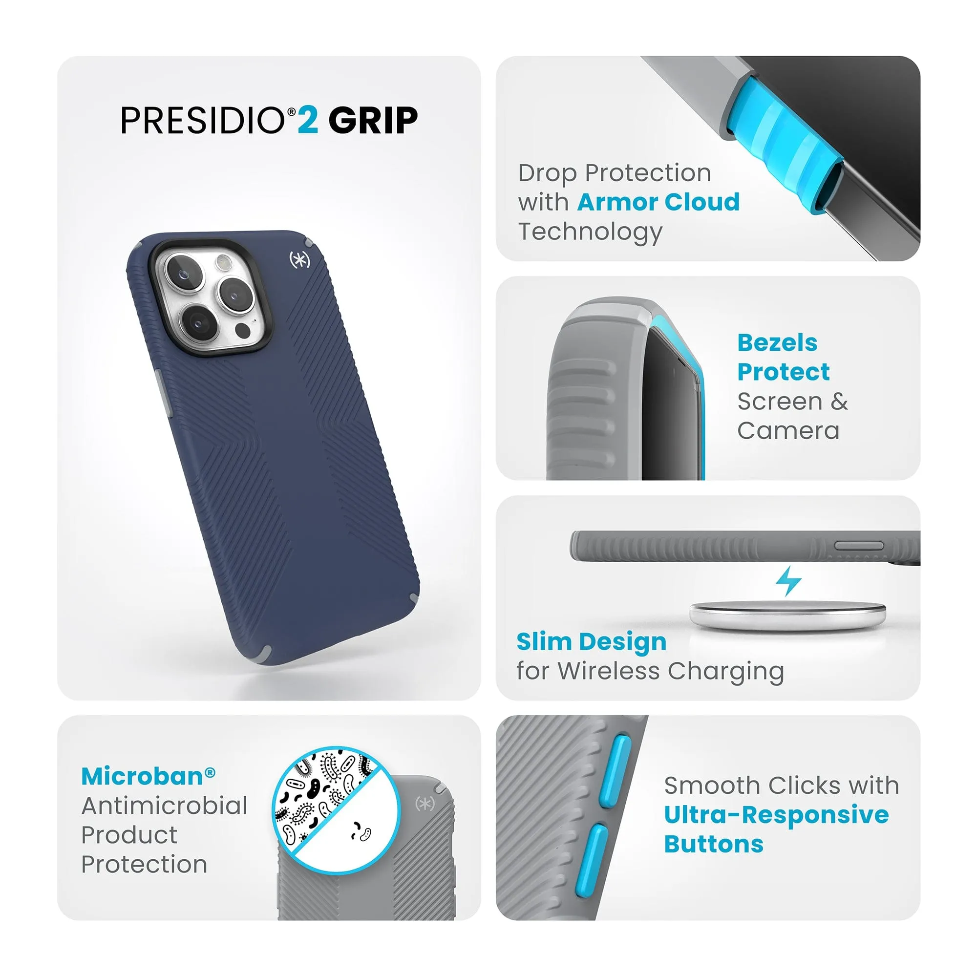 Presidio2 Grip iPhone 15 Pro Max Cases