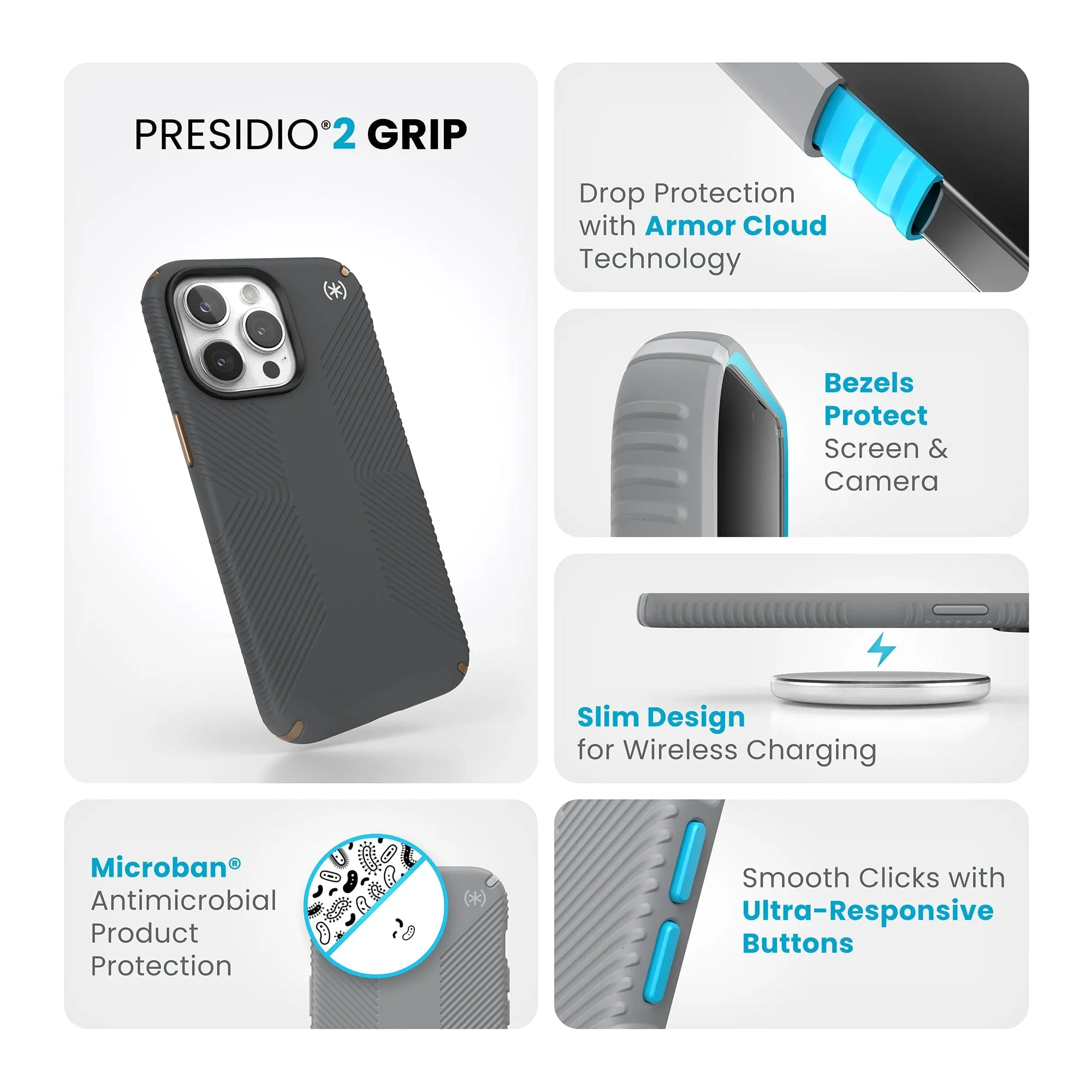 Presidio2 Grip iPhone 15 Pro Max Cases