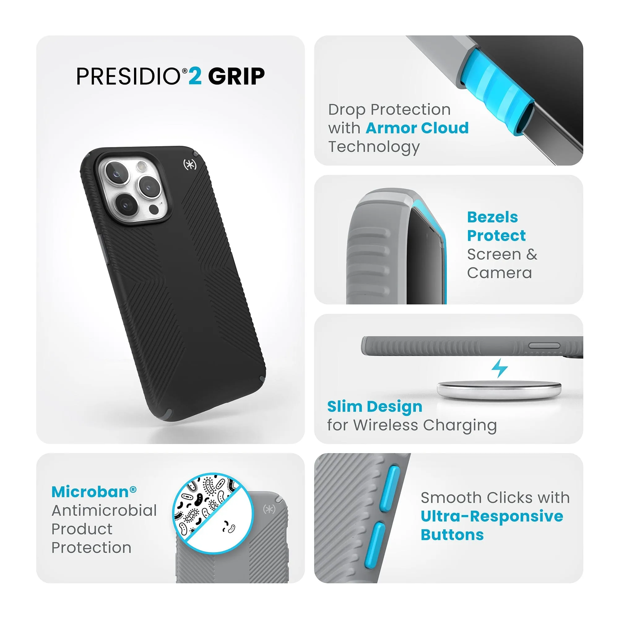 Presidio2 Grip iPhone 15 Pro Max Cases