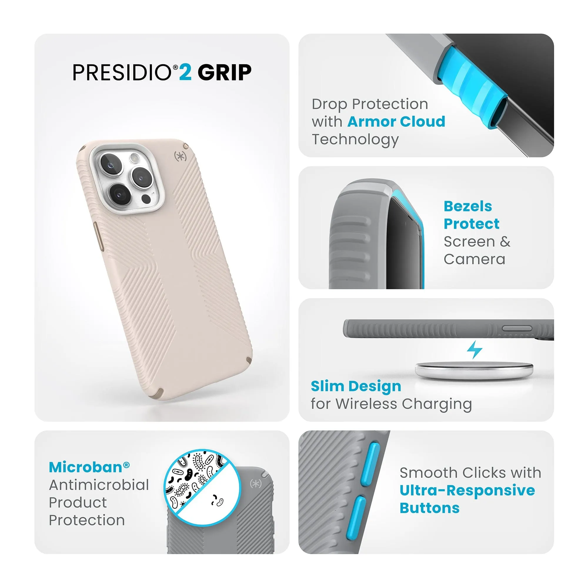 Presidio2 Grip iPhone 15 Pro Max Cases
