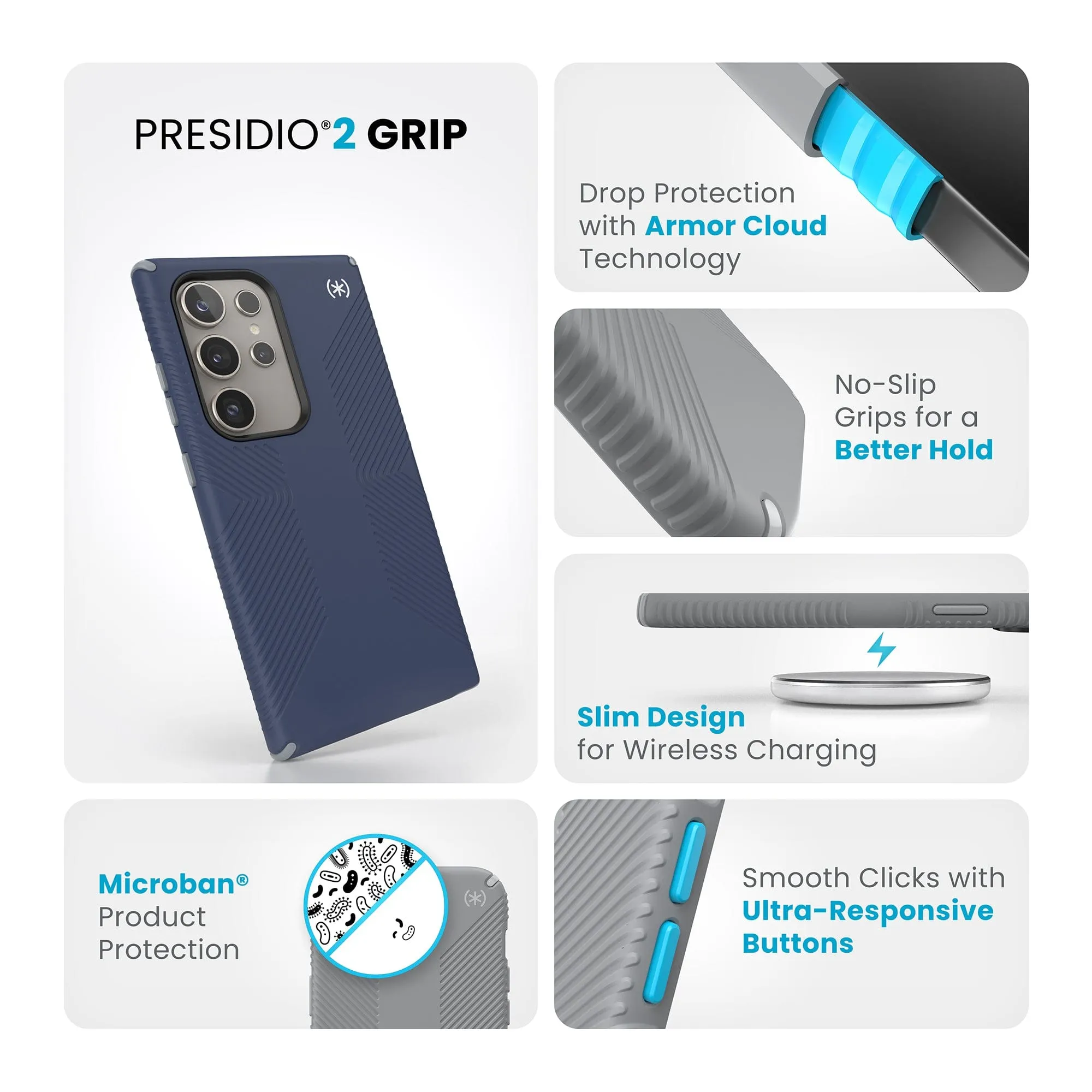 Presidio2 Grip Samsung Galaxy S24 Ultra Cases