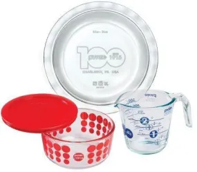 Pyrex 4PC Glass Bake Storage Set