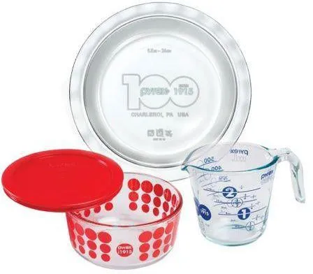 Pyrex 4PC Glass Bake Storage Set