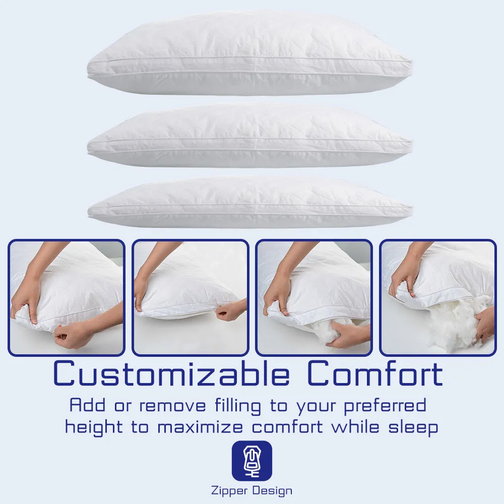 Sable Pillows for Sleeping, 2 Pack Goose Down Alternative Quilted Bed Pillow