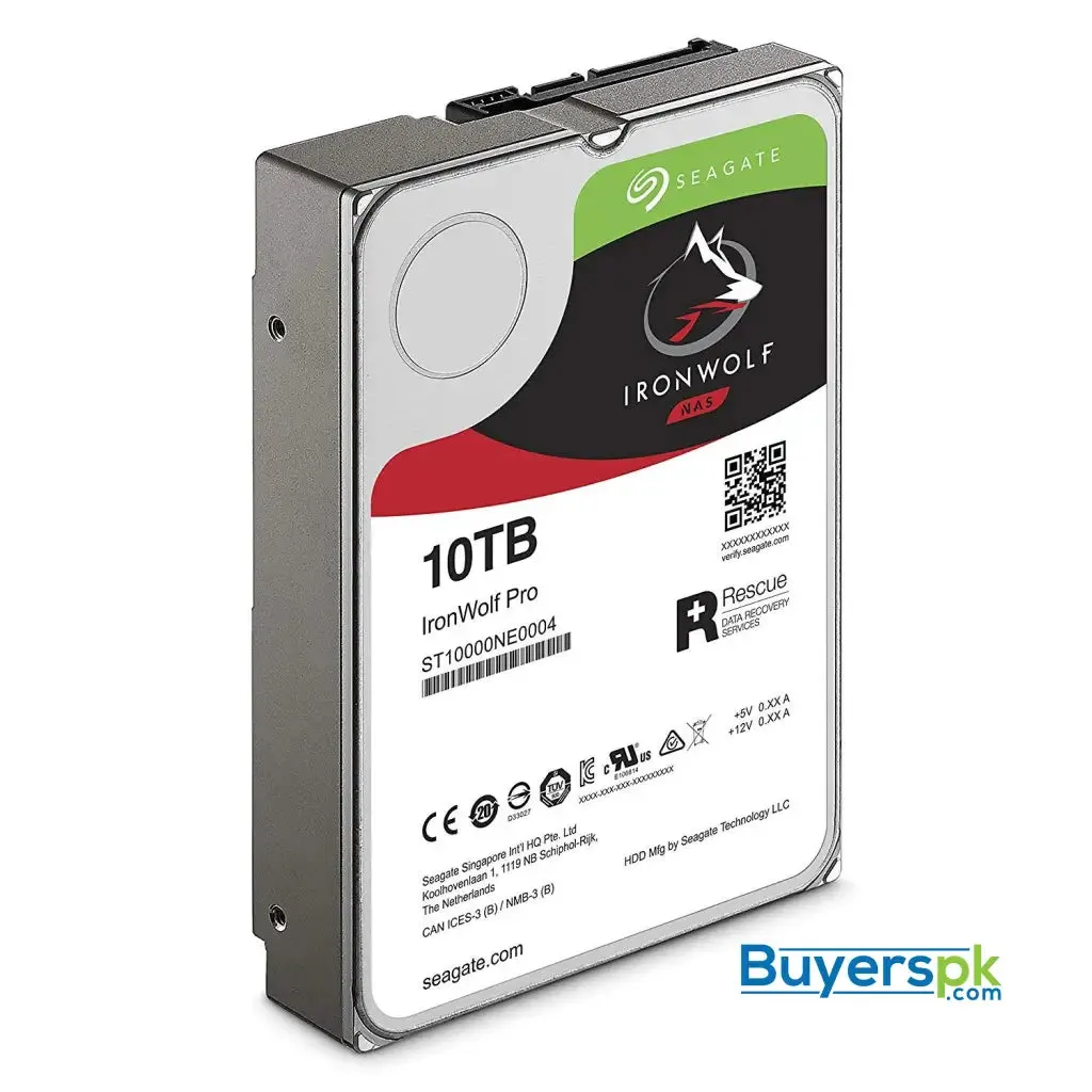 Seagate 10tb Ironwolf Pro 7200rpm Sata 6gb/s 256mb Cache 3.5-inch Nas Hard Disk Drive