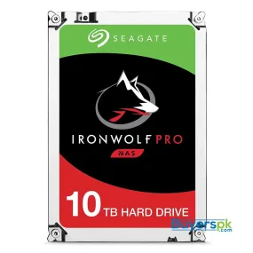 Seagate 10tb Ironwolf Pro 7200rpm Sata 6gb/s 256mb Cache 3.5-inch Nas Hard Disk Drive