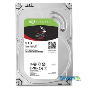 Seagate 2tb Ironwolf Nas Sata Hard Drive 6gb/s 256mb Cache 3.5-inch Internal Hard Drive for Nas