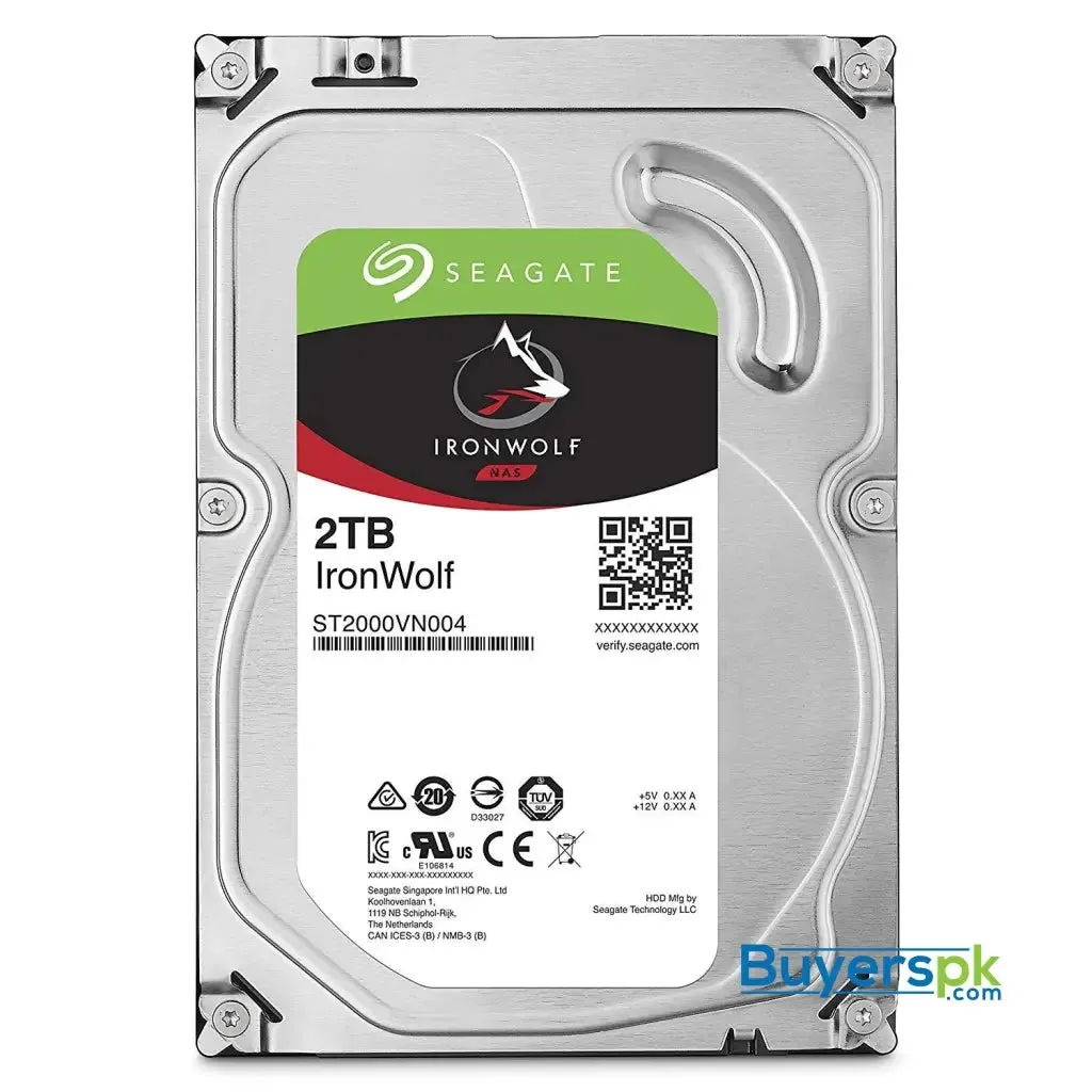 Seagate 2tb Ironwolf Nas Sata Hard Drive 6gb/s 256mb Cache 3.5-inch Internal Hard Drive for Nas
