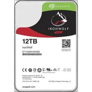 Seagate IronWolf ST12000VN0008 12 TB Hard Drive - 3.5" Internal - SATA (SATA/600) - Conventional Magnetic Recording (CMR) Method - 7200rpm