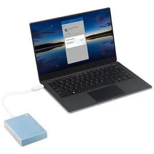 Seagate One Touch STKY2000402 2 TB Portable Hard Drive - External - Light Blue - Notebook Device Supported - USB 3.0 - 3 Year Warranty