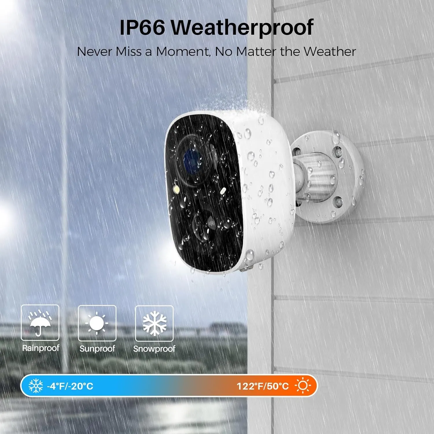 Security Cameras Wireless Outdoor, Battery Powered Cameras for Home Security W/Ai Motion Detection, Spotlight & Siren Alarm, 2K Color Night Vision, IP66 Weatherproof, Sd/Cloud Storage, 2Pack