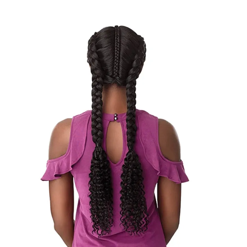 SENSATIONNEL Cloud 9 Hand-Braided Swiss Lace Part Wig BOHEMIAN DUTCH BRAID
