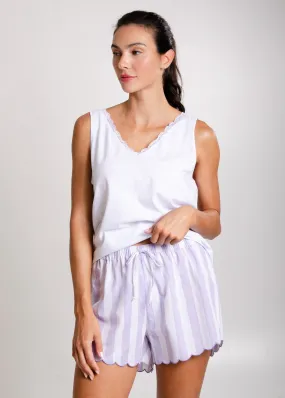 Short Sonho Listrado Lavanda
