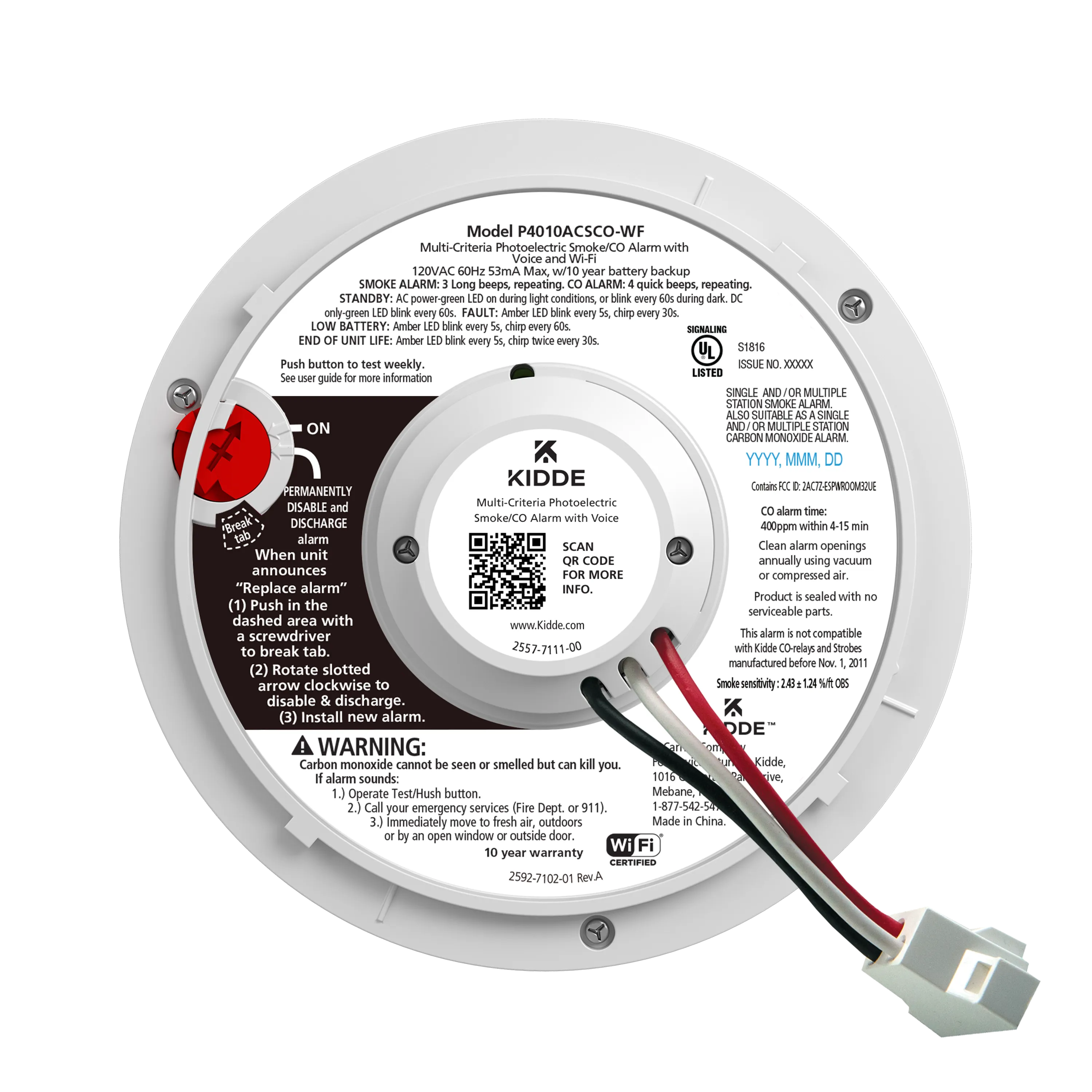 Smoke   Carbon Monoxide Alarm with SMART feature