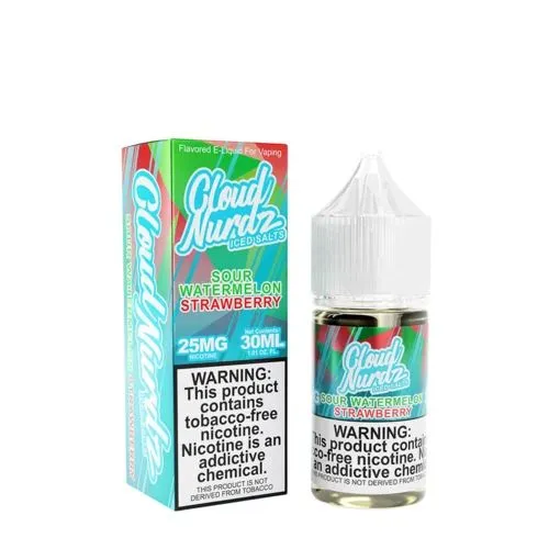 Sour Watermelon Strawberry Iced by Cloud Nurdz TFN Salts 30mL