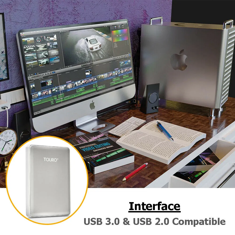 Touro S Portable External Hard Drive 500GB USB 3.0 for PC, Mac, Laptop - 0S03735
