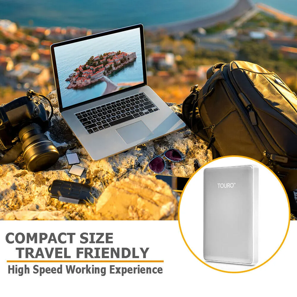Touro S Portable External Hard Drive 500GB USB 3.0 for PC, Mac, Laptop - 0S03735