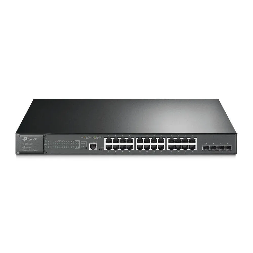 TP-Link JetStream 28-Port Gigabit L2 Managed Switch with 24-Port PoE 