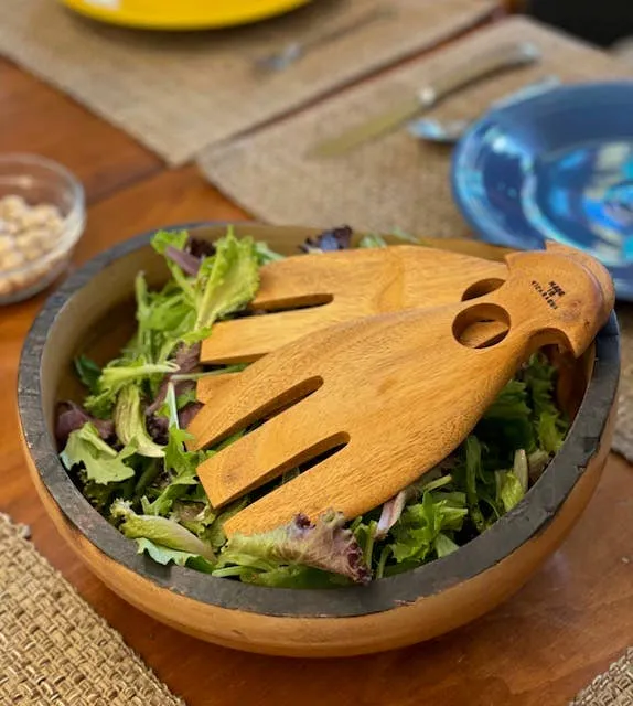Tropical Hardwood Salad Hands