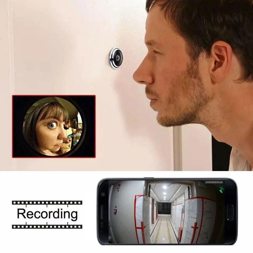 Tuya Door Eye Hole Security 1080P HD 1.66mm Lens Wide Angle FishEye CCTV Network Mini Peephole Door WifI Camera P2P ONVIF