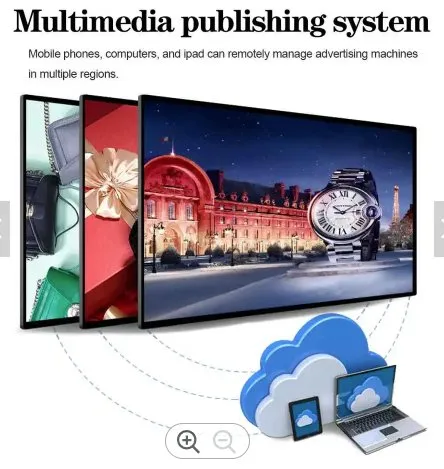 Ultra-thin Digital Signage 21.5 32 43 49 55 inch indoor Touch Screen android rich interface wall mounted touch screen lcd advertising player digital display