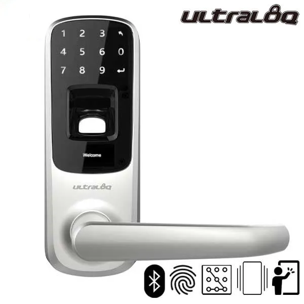 Ultraloq - 5-in-1 Keyless Entry Smart Lock - Bluetooth - Finger Print Reader - Key Code - Phone Unlock - Backup Key