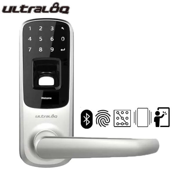 Ultraloq - 5-in-1 Keyless Entry Smart Lock - Bluetooth - Finger Print Reader - Key Code - Phone Unlock - Backup Key