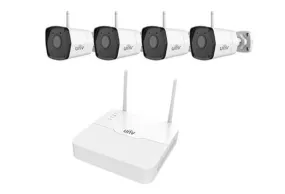 UNIVIEW NVR301-04LS3-W4-2122LB: 4-Channel Surveillance Kit w/ 4x 2MP Wireless IR Bullet Cameras