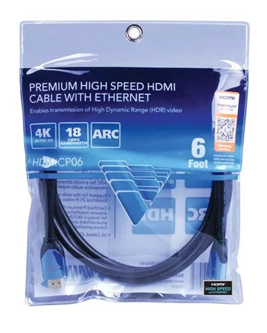 Vanco Certified Premium High Speed HDMI® Cable with Ethernet - 4K