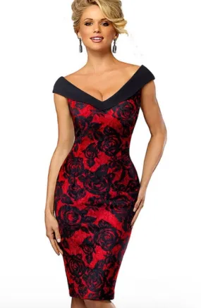 Vestido Floral Tubinho Ombro a Ombro